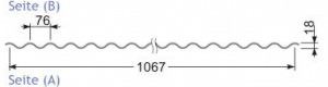 Aluwellprofil in RAL 9006