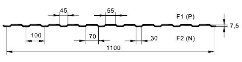 Trapezbleche aus Stahl für Wandverkleidungen: Trapezblech A 8/100