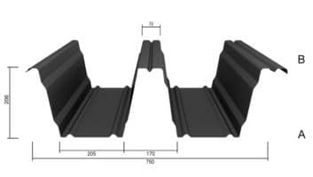 Stahltrapezprofil M 206/375