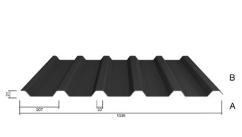 Stahltrapezprofil 35.1 RAL 7016