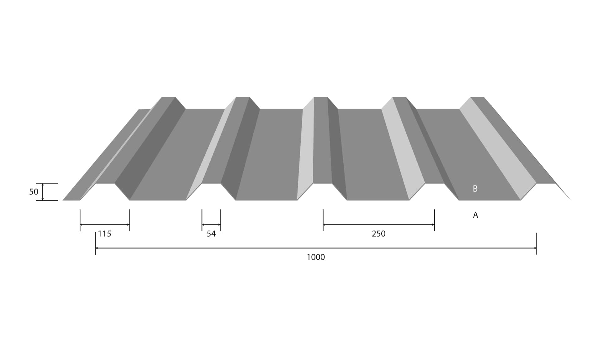 Alutrapezprofil 50.250