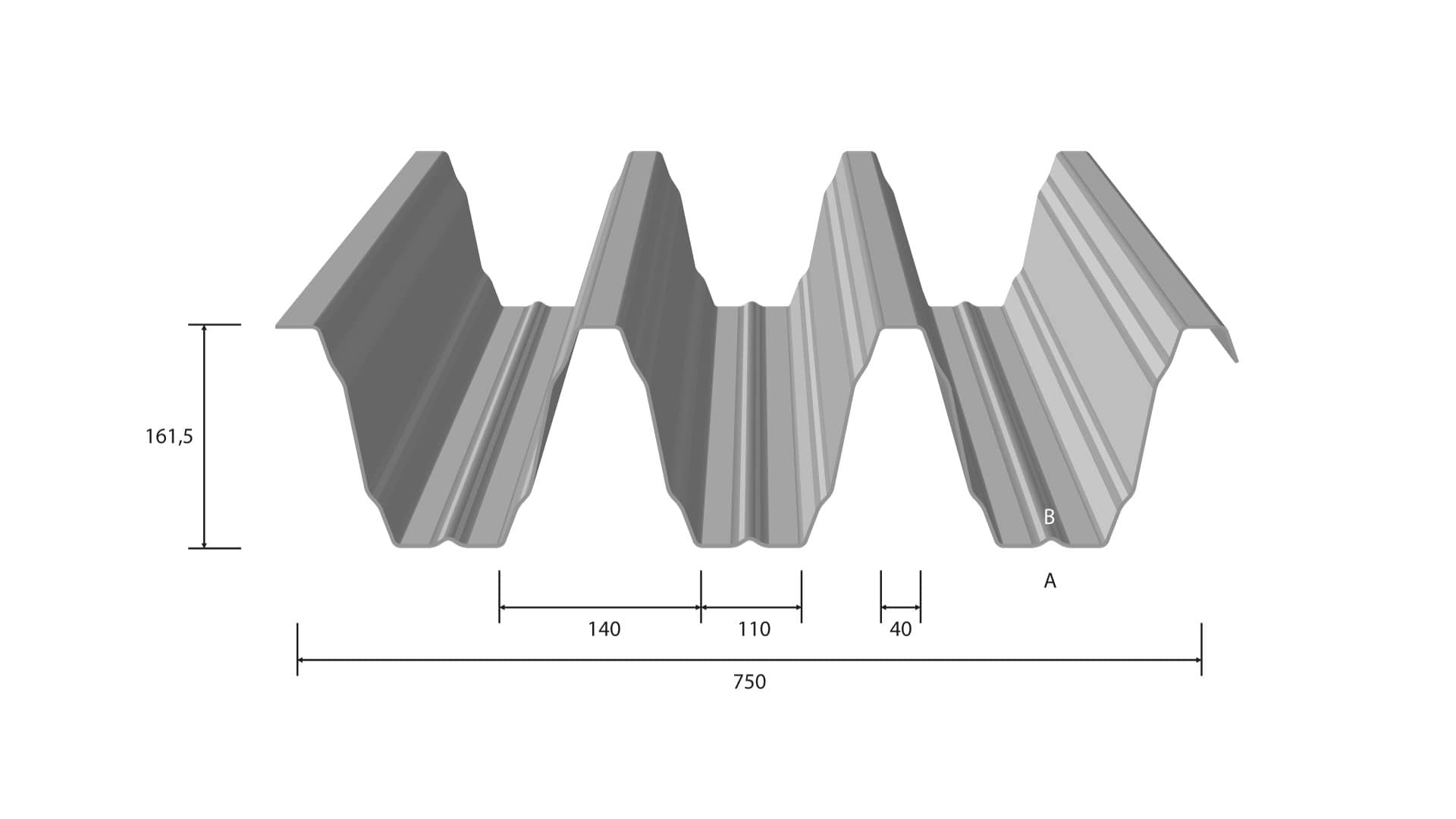 Stahltrapezprofil M 160.250