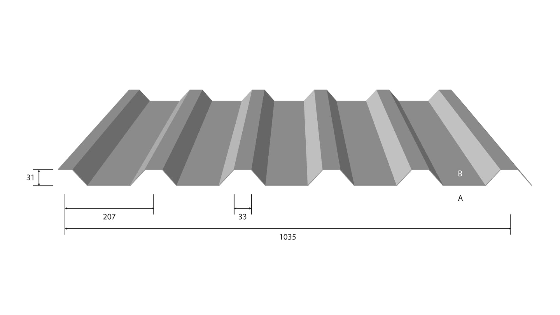 Stahltrapezprofil M 35.1.207