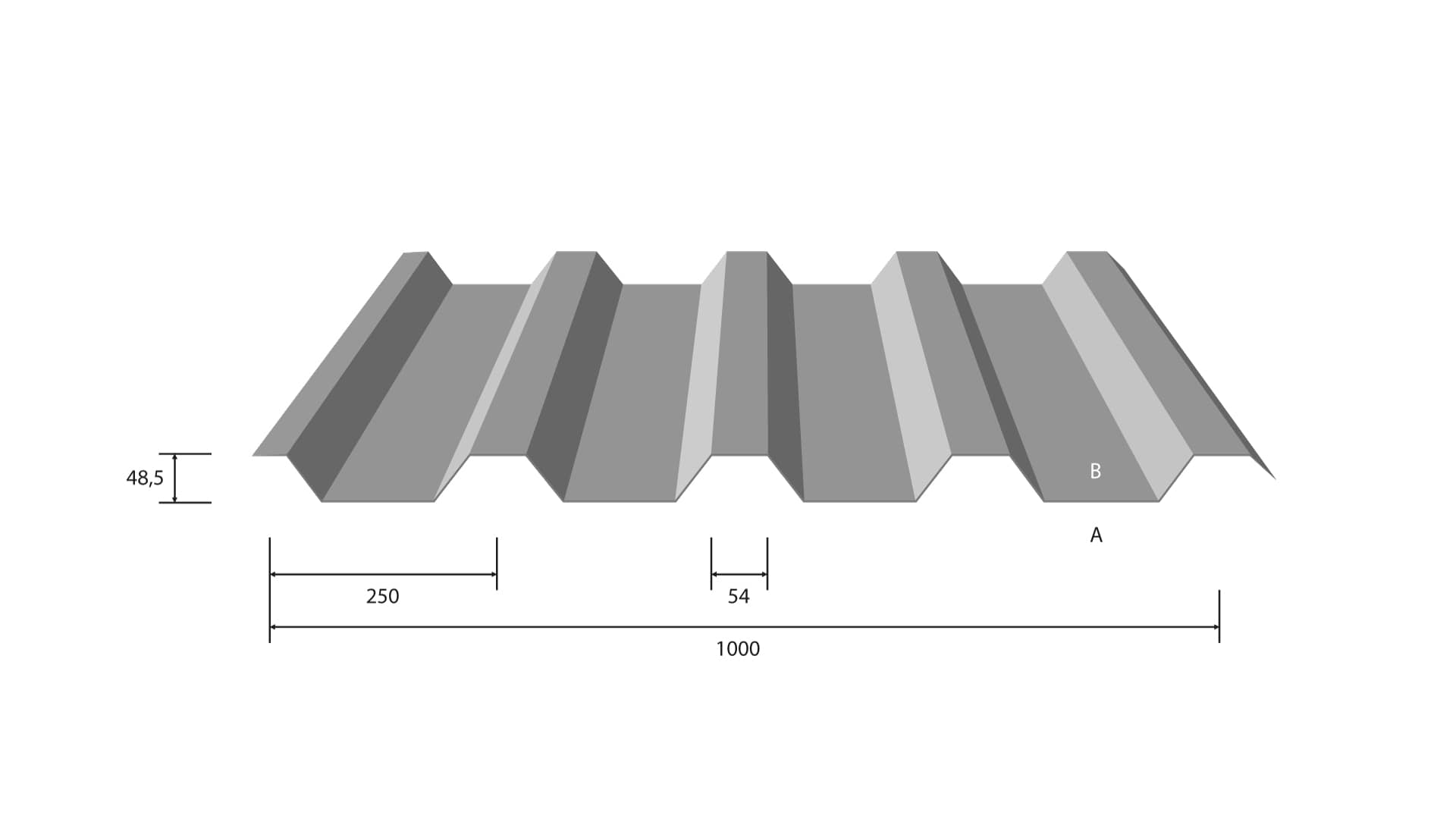 Stahltrapezprofil M 50.250